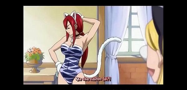  girls fan service Fairy Tail ova 1  2 Funny moments